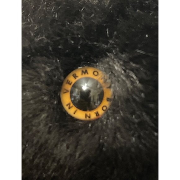 Vintage 1997 Vermont Teddy Bear Jointed Dark Chocolate Brown Bow Tie 16” - Picture 3 of 12